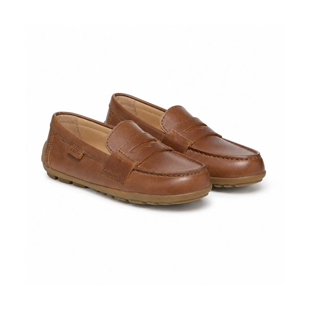 GEOX New Fast Boy Leather Loafers Shoes